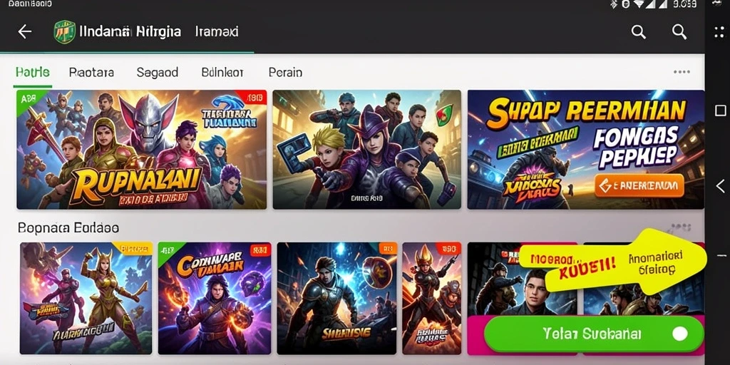 Tantangan seru di setiap level permainan.