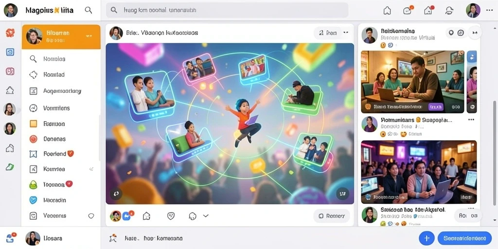 Fitur sosial yang mempertemukan pemain.